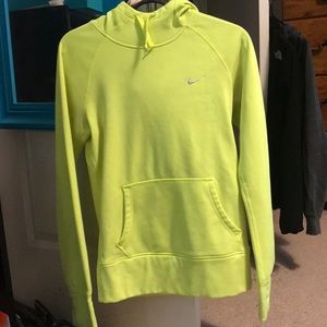 Neon green Nike therma fit hoodie